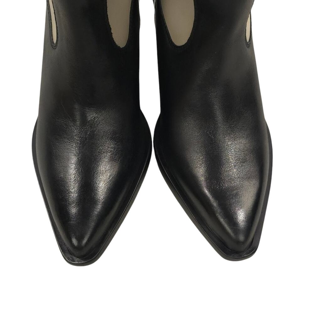 Free People Black and Cream Heeled Cowboy Boots - Picture 4 of 13
